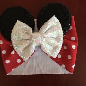 Red pok a dot headwrap brand new